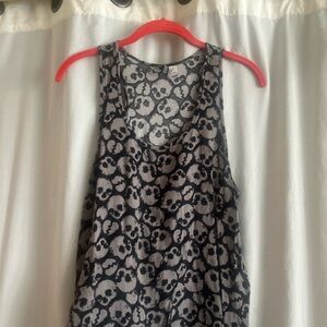H&M Black and Gray Patterned Tank Top